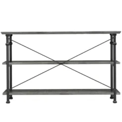 Ronay Rustic Industrial Console Table - Inspire Q® -Inspire Q GUEST f3a702c2 9931 4613 9e5e 209d446f3052