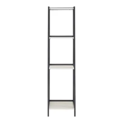 3pc Neveah Marble Ladder Desk And Bookcase Set Matte Black - Inspire Q -Inspire Q GUEST f5a5119b cb52 4f10 915d c4a916fbbaac