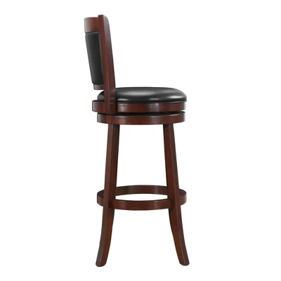 29" Piacenza Swivel Faux Leather Barstool Black - Inspire Q 4 29" Piacenza Swivel Faux Leather Barstool Black - Inspire Q - Image 2