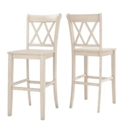 Set Of 2 29" South Hill Double X Back Barstools - Inspire Q -Inspire Q GUEST f73a11b2 029a 4a12 9450 0c9b93699968