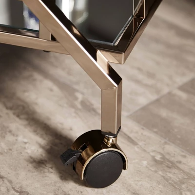 Rosanne Champagne Bar Cart Gold - Inspire Q 8 Rosanne Champagne Bar Cart Gold - Inspire Q - Image 6