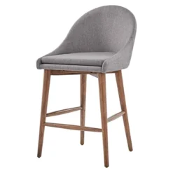 Set Of 2 24" Conrad Walnut Modern Counter Height Barstools - Inspire Q -Inspire Q GUEST f975adaf fc93 4c80 8196 1dbf41234d3a