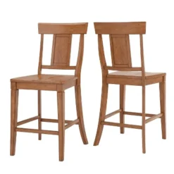 Set Of 2 24" South Hill Panelled Back Counter Chair - Inspire Q -Inspire Q GUEST fbea318e e385 403e 8e69 dc5890ca878a