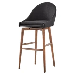 Set Of 2 29" Conrad Walnut Modern Swivel Barstools - Inspire Q -Inspire Q GUEST fec1d19a d83e 4184 8d73 5e7367b3d92d